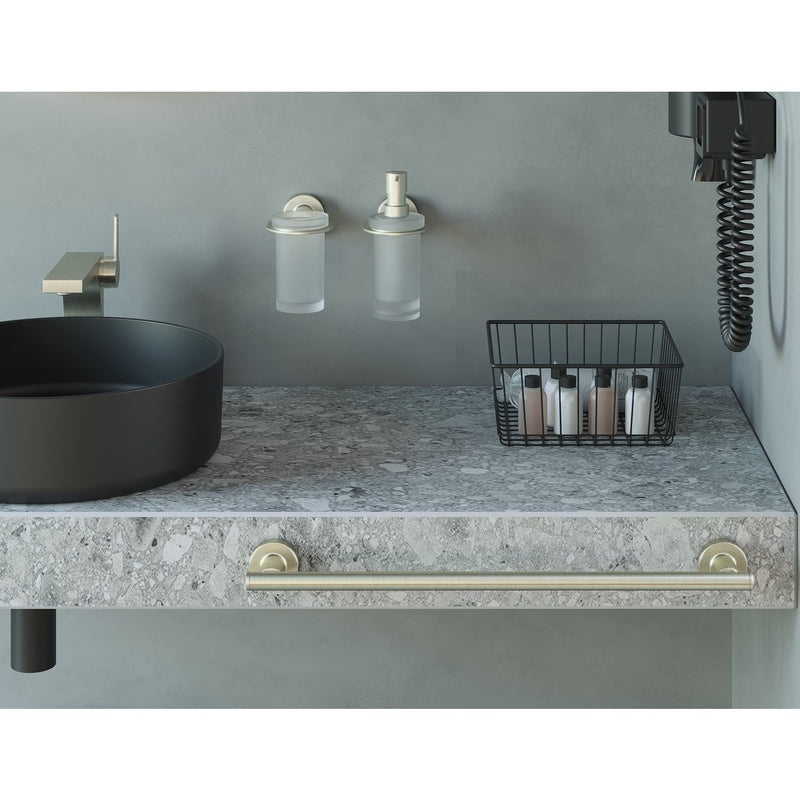 Sonia Tecno Project Glass Soap Dish - Brushed Nickel