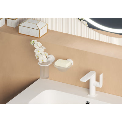 Sonia Tecno Project Metal Soap Dish - Matt White