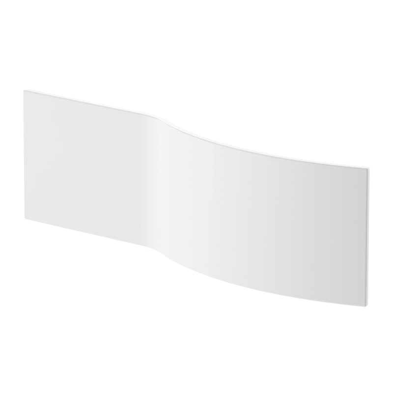 White Acrylic B-Shape Shower Bath Front Panel - 1700mm