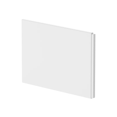 White Acrylic B-Shape Shower Bath End Panel - 725mm