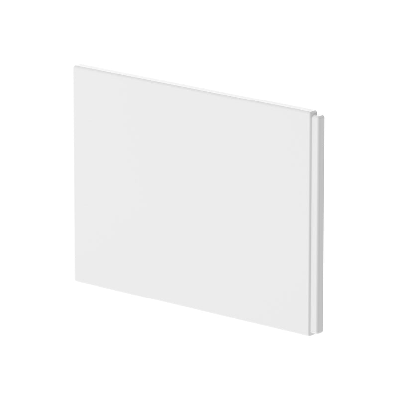White Acrylic B-Shape Shower Bath End Panel - 725mm