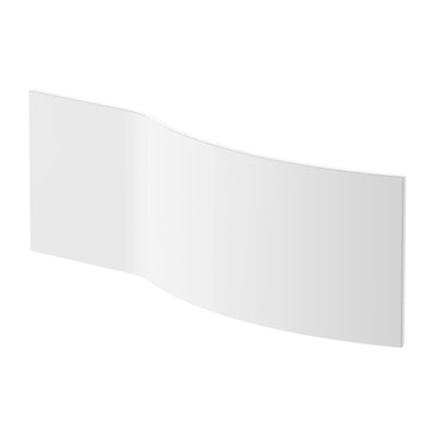 White Acrylic B-Shape Shower Bath Front Panel - 1500mm