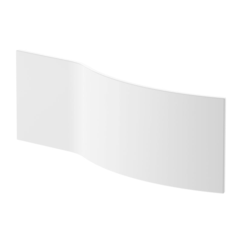 White Acrylic B-Shape Shower Bath Front Panel - 1500mm