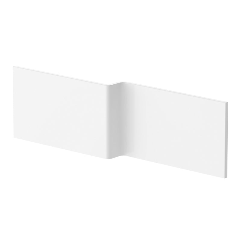 White Acrylic Square Shower Bath Front Panel - 1700mm