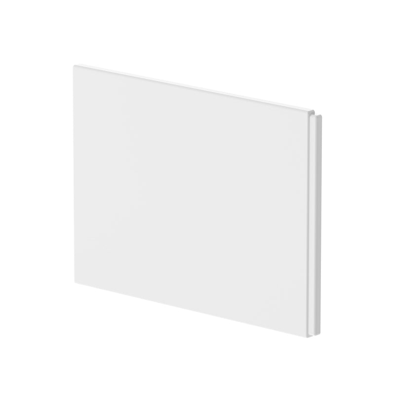 White Acrylic Square Shower Bath End Panel - 700mm