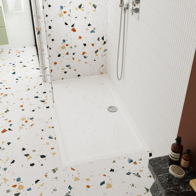Stone Resin 40mm Rectangular Shower Tray & Waste 1200 x 800mm