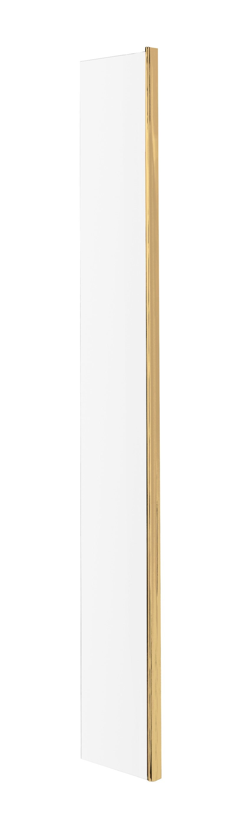 215mm Fixed Return For 8mm, 1950mm Wetroom Screen - Brushed Brass