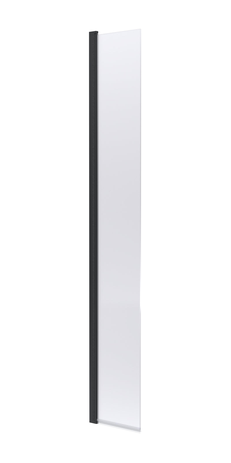 300mm Concealed Hinged Return For 8mm, 1850mm Wetroom Screen - Matt Black