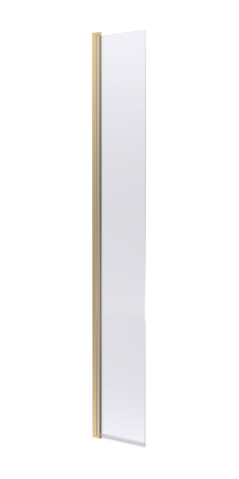 300mm Concealed Hinged Return For 8mm, 1850mm Wetroom Screen - Brushed Brass