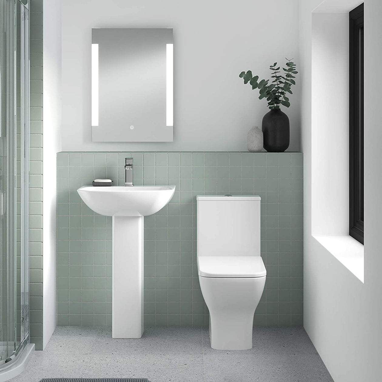Como Rimless Close Coupled Toilet & Soft Close Seat