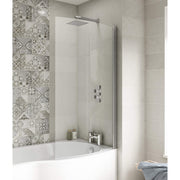 Capri Curved B Shape Shower Bath Screen 870mm