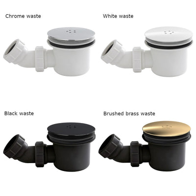 Slate Effect Stone Resin Quadrant Shower Tray & Waste 700 x 700mm