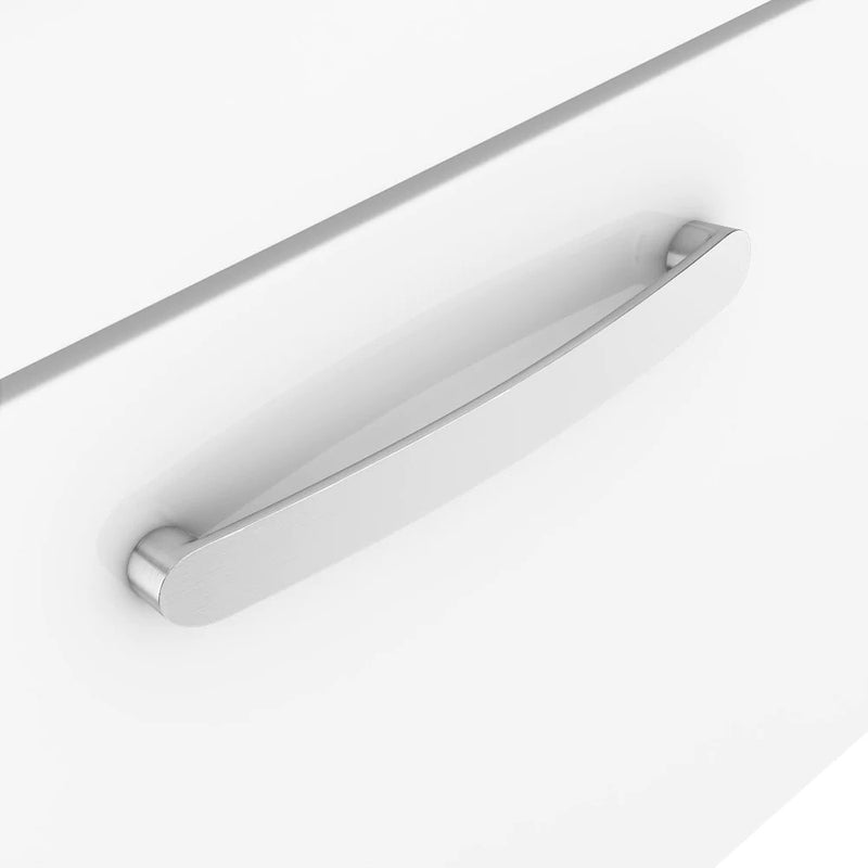 Cape 800mm Wall Hung 2 Drawer Vanity Unit & Minimalist Basin - Gloss White