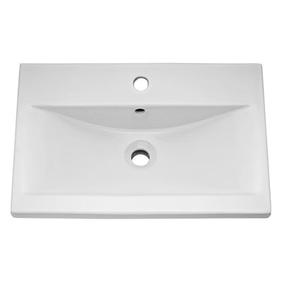 Cape 500mm Wall Hung 2 Drawer Vanity Unit & Mid-Edge Basin - Gloss Grey