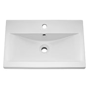 Cape 600mm Floor Standing 2 Drawer Vanity Unit & Mid-Edge Basin - Gloss Grey