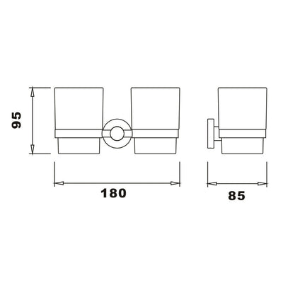 Capri Double Toothbrush Tumbler