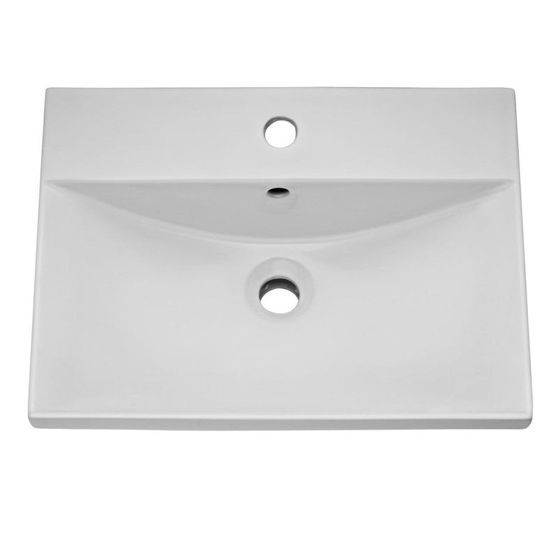 Cape 500mm Wall Hung 2 Drawer Vanity Unit & Thin Edge Basin - Charcoal Black