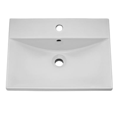 Cape 500mm Floor Standing 2 Door Vanity Unit & Thin Edge Basin - Anthracite Woodgrain