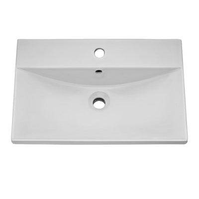 Cape 600mm Floor Standing 2 Door Vanity Unit & Thin Edge Basin - Anthracite Woodgrain