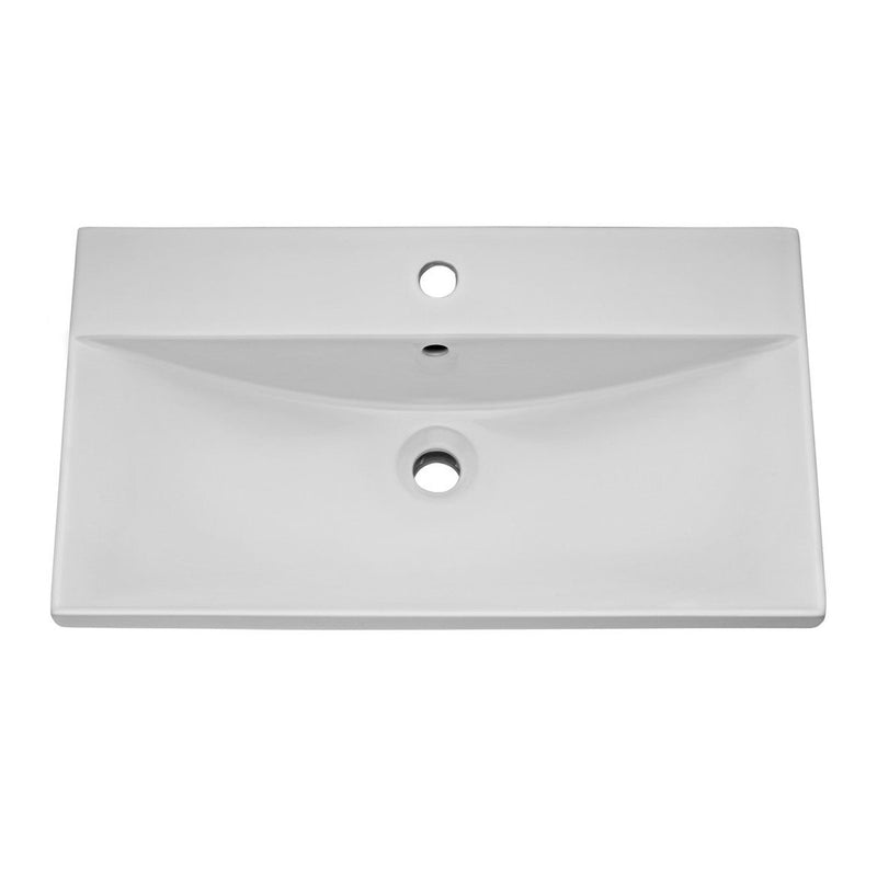 Cape 800mm Floor Standing 2 Drawer Vanity Unit & Thin Edge Basin - Charcoal Black