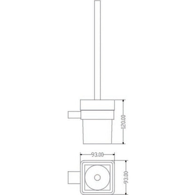 Como Black Toilet Brush Set