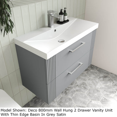 Nuie Deco 500 x 383mm Wall Hung Vanity Unit With 1 Drawer & Ceramic Basin