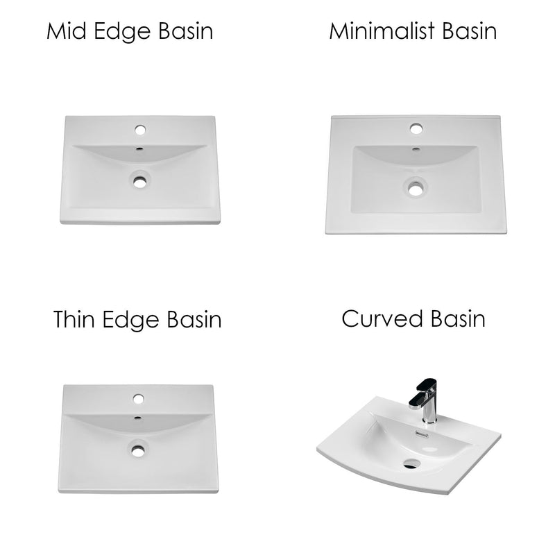 Nuie Deco 500 x 383mm Wall Hung Vanity Unit With 1 Drawer & Ceramic Basin