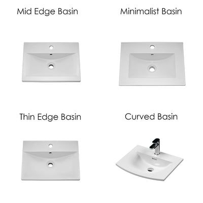 Nuie Arno 500 x 383mm Floor Standing Vanity Unit With 2 Doors & Ceramic Basin