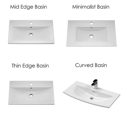 Hudson Reed Juno Wall Hung 800mm Vanity Unit With 2 Drawers & Ceramic Basin