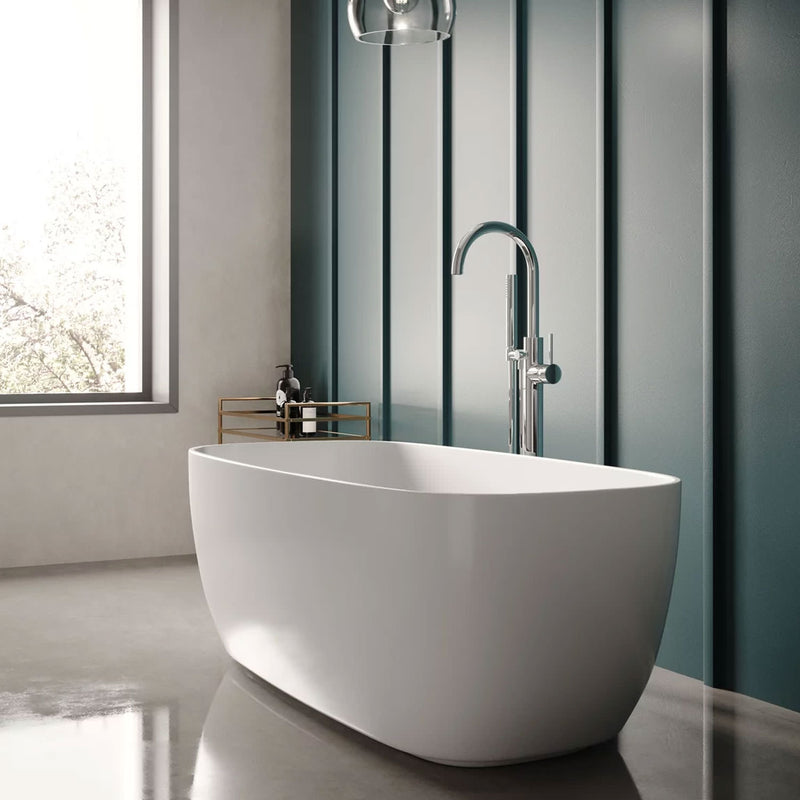 Hudson Reed Bella Square Freestanding Solid Cian Bath 1495 x 720mm - Silk Matt