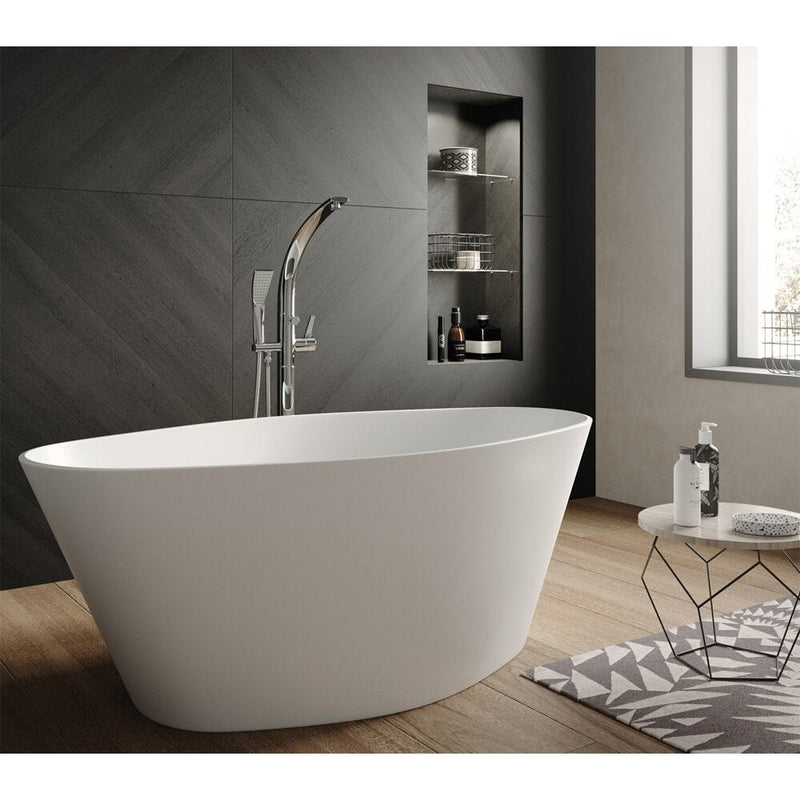 Hudson Reed Rose Oval Freestanding Solid Cian Bath 1510 x 760mm - Silk Matt