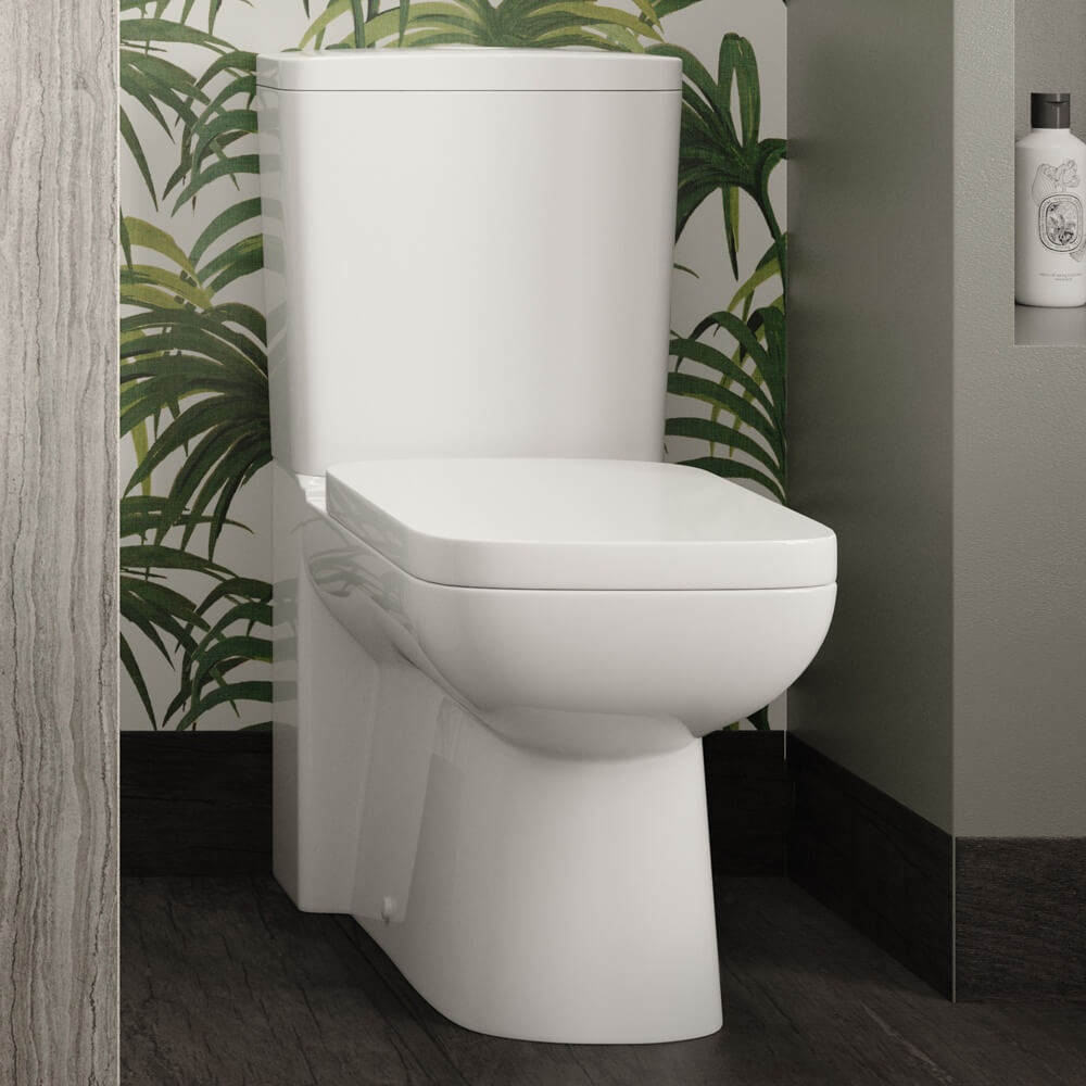 Hudson Reed Arlo Close Coupled Flush To Wall Toilet & Soft Close Seat