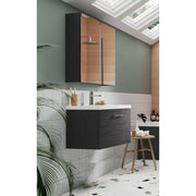 Nuie Arno 800 x 383mm Wall Hung Vanity Unit With 1 Drawer & Ceramic Basin