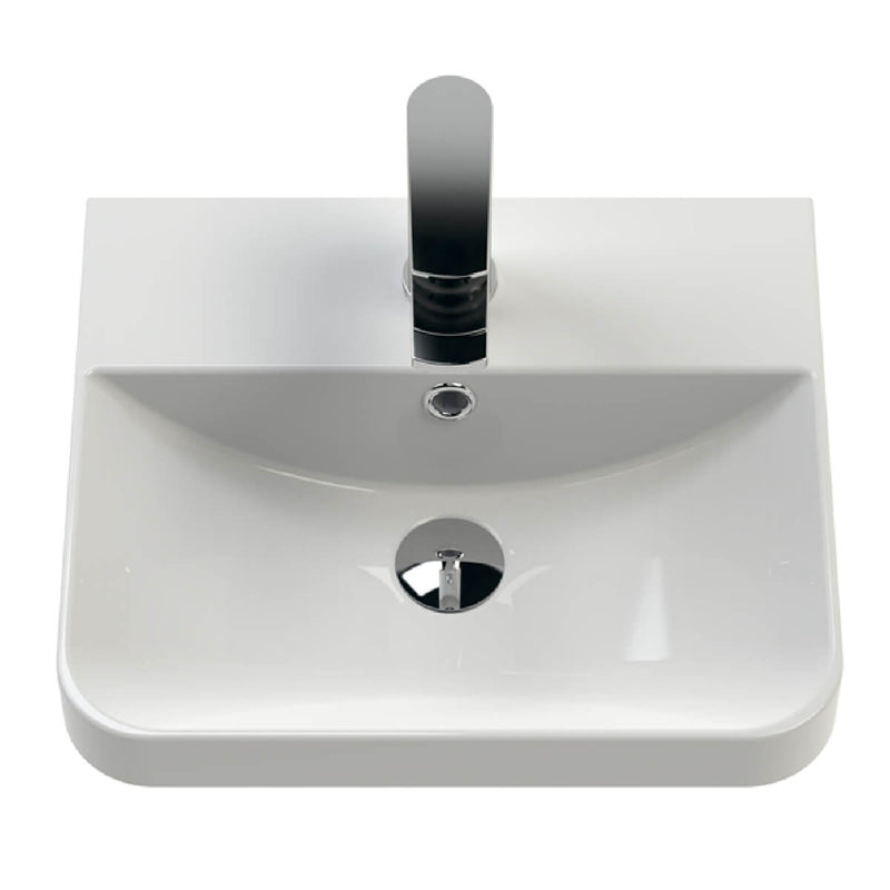 Nuie Core 400 x 335mm Wall Hung Vanity Unit With 1 Door & Ceramic Basin