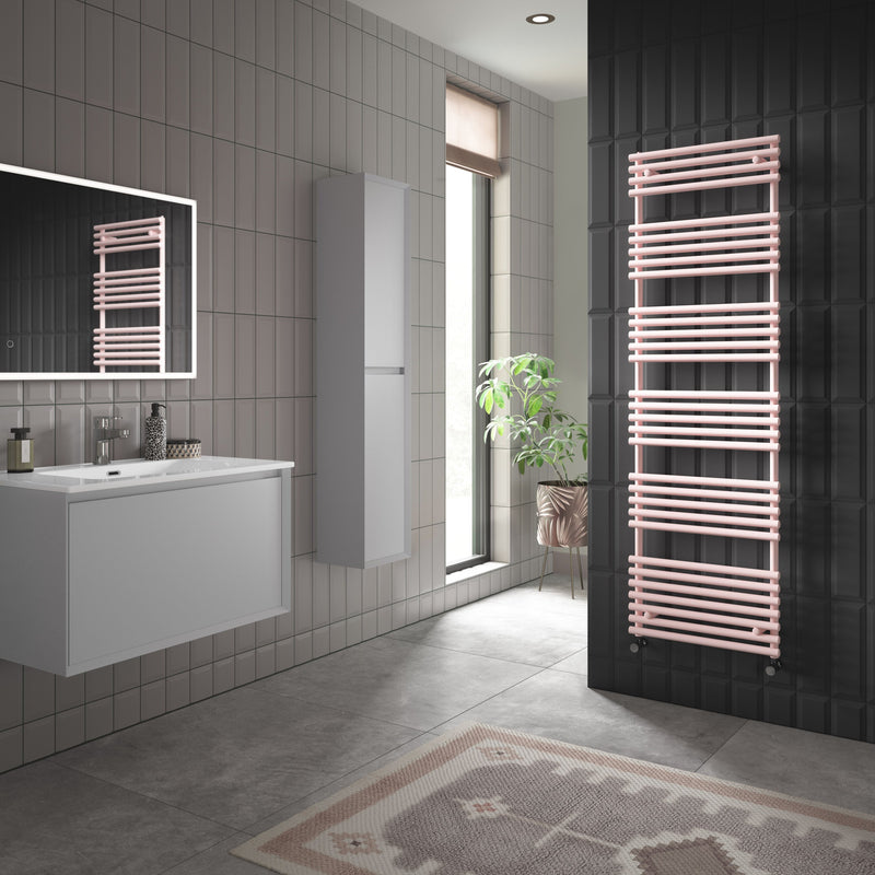 Lana Blush Pink Dual Fuel Heated Towel Radiator