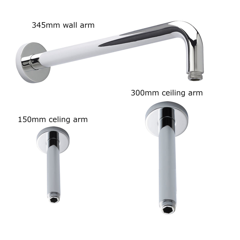 Capri Concealed Shower Package With Fixed Head - Chrome