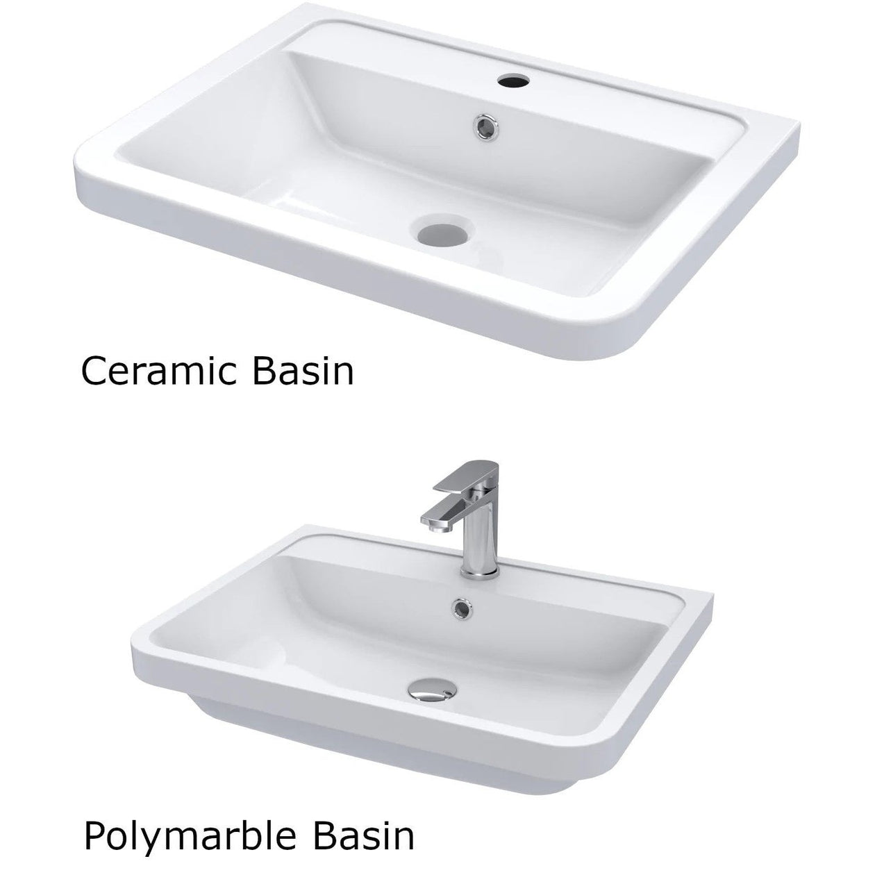 Nuie Parade 600 x 450mm Floor Standing Vanity Unit With 2 Drawers & Basin