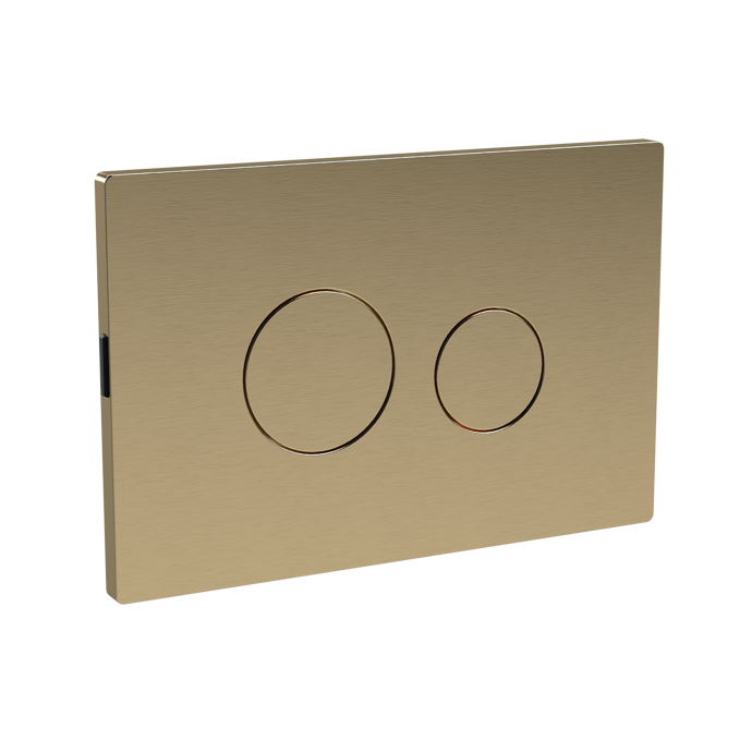 Nuie Dual Flush Plate - Brushed Brass