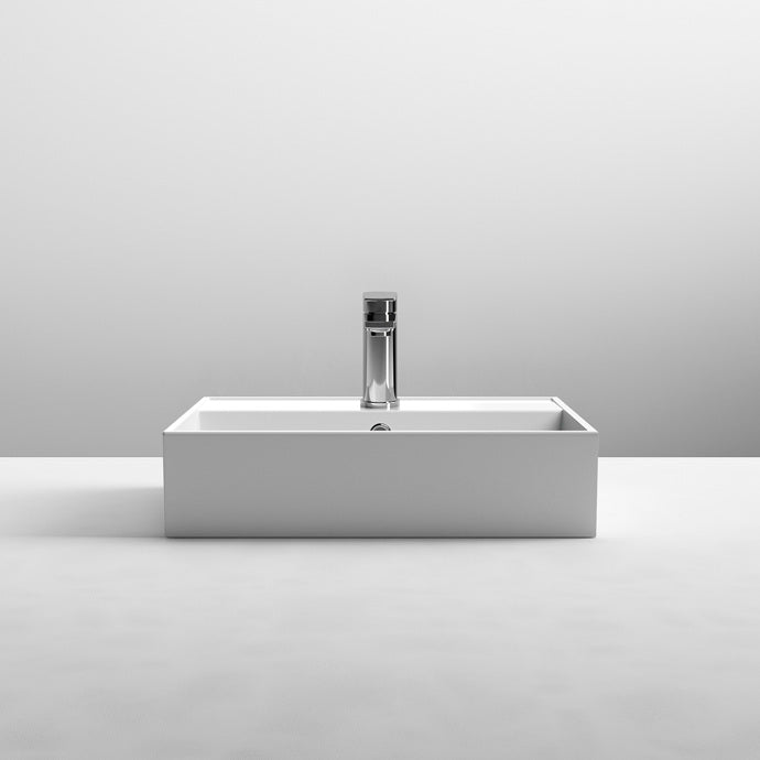 Hudson Reed Rectangular Counter Top Vessel Basin With 1 Tap Hole - 505 x 355mm