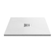 Nuie Slimline White Slate Square Shower Tray - 800 x 800mm