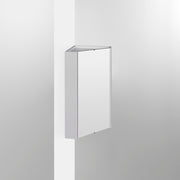 Nuie Mayford Cloakroom 459 x 295mm Corner Mirror Cabinet With 1 Door - Gloss White