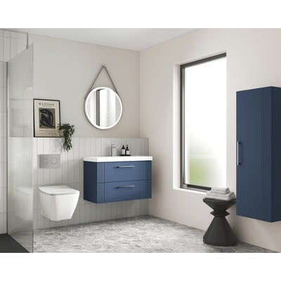Nuie Deco 600 x 383mm Wall Hung Vanity Unit With 1 Drawer & Ceramic Basin