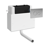Nuie Dual Flush Universal Access Concealed Cistern With Pneumatic Fittings & Polystyrene Shroud - With Chrome Flush Plate