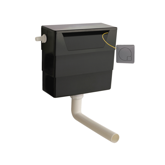 Nuie Universal Access Dual Flush Concealed Cistern - With Brushed Gunmetal Button