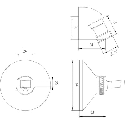 Shower Wall Outlet & Bracket Pack