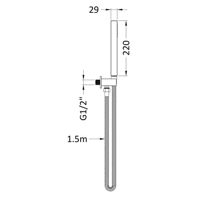 Cape Concealed Shower Package With Fixed Head & Handset - Chrome