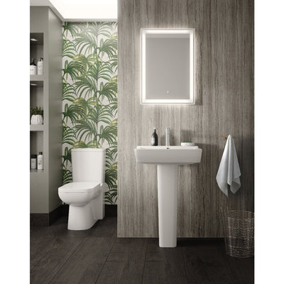 Hudson Reed Arlo Compact Close Coupled Flush To Wall Toilet & Soft Close Seat