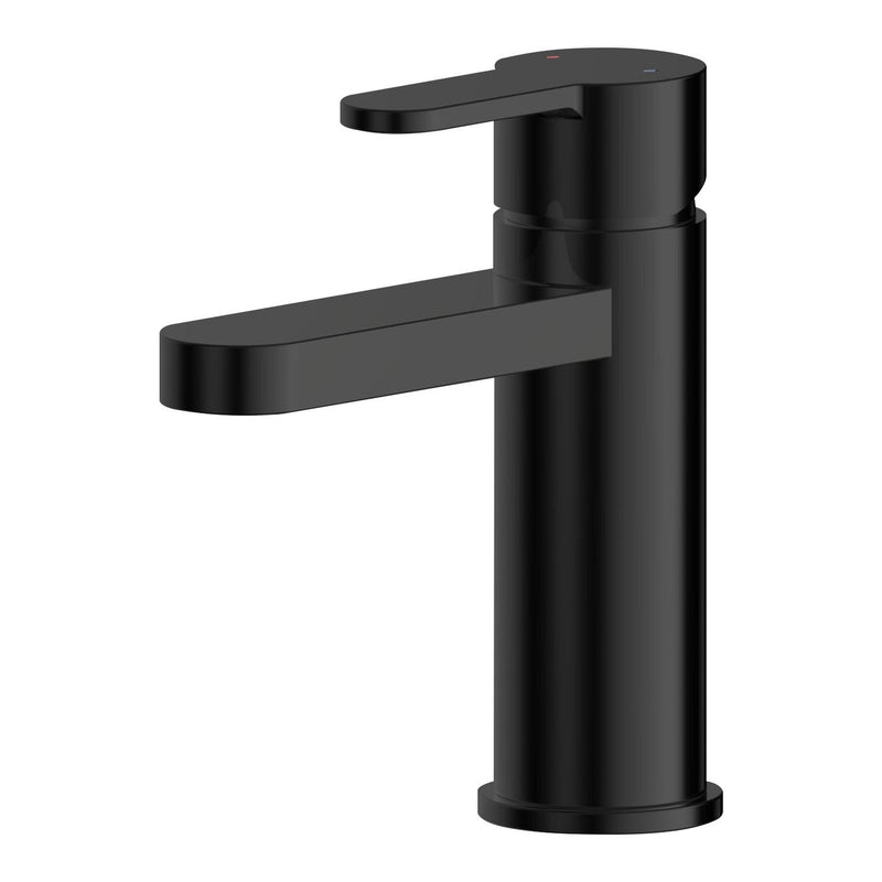Lana Black Basin Mixer With Push Open Waste