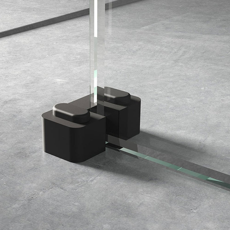 Nuie Wetroom Screen Retainer Support Foot - Satin Black