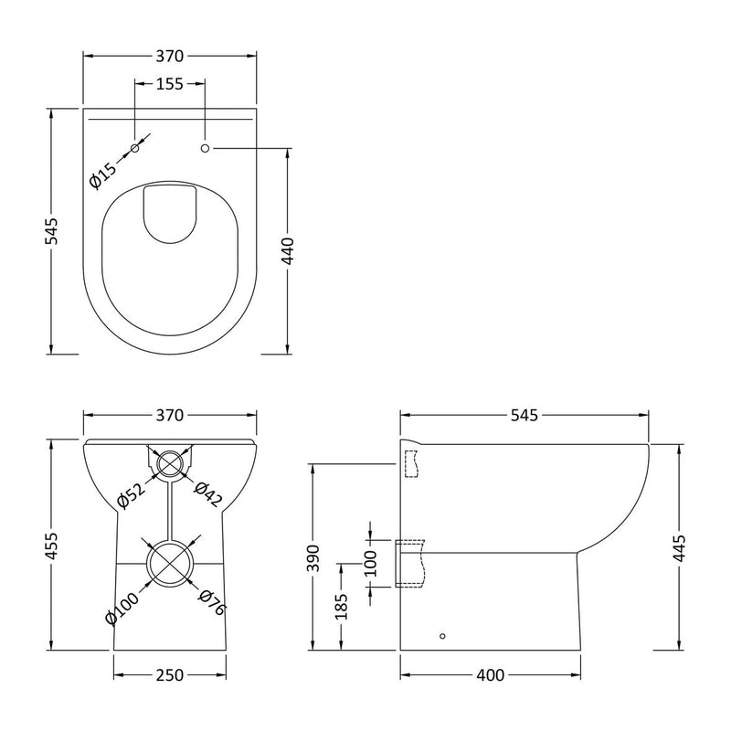 Marina Comfort Height Back To Wall Toilet & Soft Close Seat